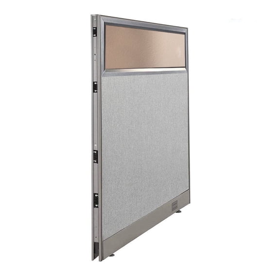 GOF Partial Galss Office Partition (30”W x 48”H) Safety Tampered Glass Panels for Room Dividers, Workstation Cubicles, Privacy Wall Screen