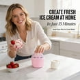 thumbnail image 2 of Small Home Mini Ice Cream Maker - 17oz Electric Gelato & Sorbet Machine for Homemade Frozen Yogurt, Quick 15-Minute Personal Ice Cream Maker with One-Touch Control for Family, 2 of 9