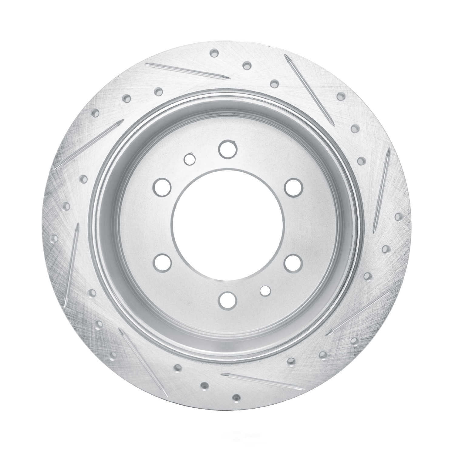 Dynamic Friction Company 631-67075L DFC Brake Rotor - Drilled And Slotted - Silver