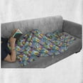 thumbnail image 6 of Woodland Soft Flannel Fleece Blanket, Doodle Flora Lily Ladybug Butterfly Jungle Leaves Plants Children Nursery Theme, Cozy Plush for Indoor and Outdoor Use, 60" x 80", Multicolour, by Ambesonne, 6 of 6