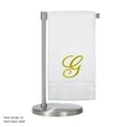 thumbnail image 2 of Monogrammed Bath Towel, Personalized Gift, 27 x 54 inches - Set of 2 - Gold Script Embroidered Towel - 100% Turkish Cotton- Soft Terry Finish - for Bathroom or Spa - Script G White, 2 of 2
