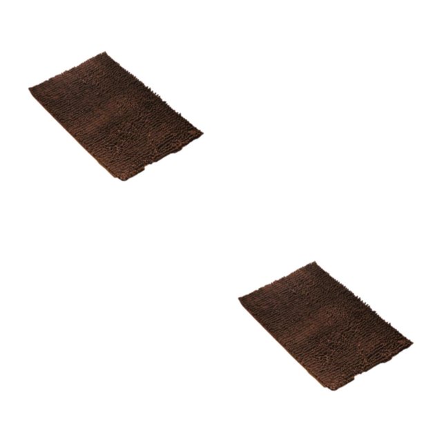Ruiboury Quick-drying Bath Mat - Anti-slid Bottom Easy Cleaning Strong Water Absorption No Damage To Floor Coffee 40cm*60cm 2Set
