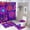 AA-3, variant on Vibrant Rainbow Sky Shower Curtain Set Modern Bathroom Decor Mats 4pcs Fabric Bathroom Curtain Slip Floor Rug Toilet Lid