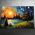 thumbnail image 2 of Bergamasco Sheepdog Dog Watercolor Starry Night Van Gogh Painting Kits, Painting Watercolor Canvas, Canvas Suitable for Room Decor Cafe Decor Or Gift for Friends, 2 of 4