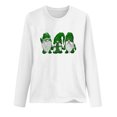 thumbnail image 4 of FAIWAD Hauts de la Saint-Patrick pour Femmes à Manches Longues, Col Rond, Imprimés, Décontractés, Tuniques Grande Taille, 4 of 4