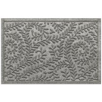 Waterhog Boxwood Medium Gray 23 in. x 35 in. PET Polyester Indoor Outdoor Doormat