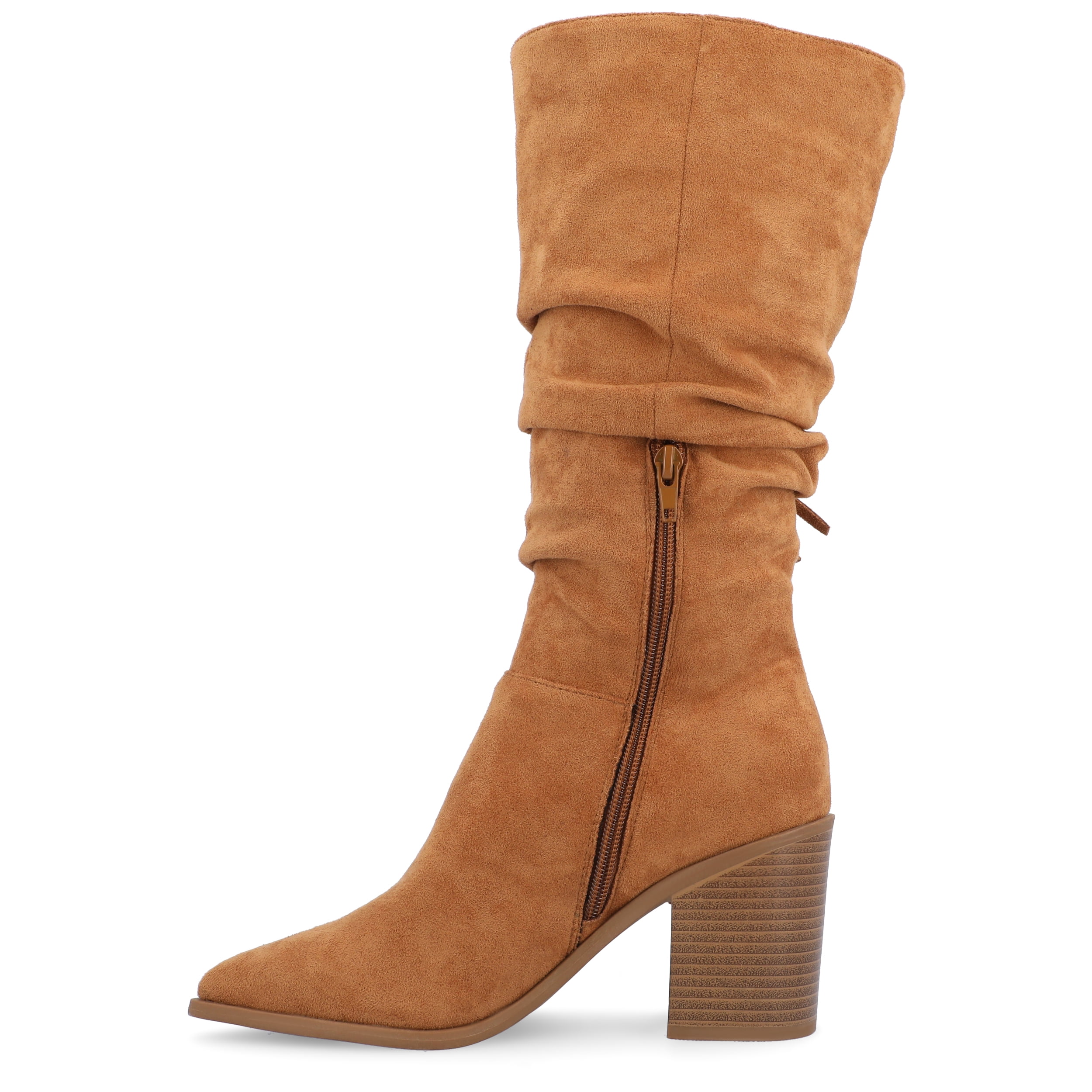 Journee Womens Hartly Extra Wide Calf Western Mid Calf Boots