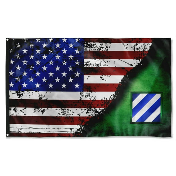 Cayyon 3rd Id Stars&stripes Flag 3x5Feet Military Banner with 2 Brass Grommets