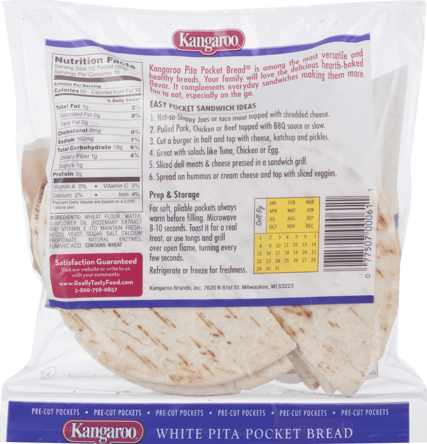 kangaroo pita pocket nutrition