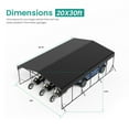 thumbnail image 2 of VENTOPYR 29' x 20' Outdoor Heavy Duty Metal Carport with Galvanized Steel Roof for Car, Boat, Truck, 2 of 6