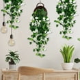 thumbnail image 4 of VGFVFSKGA Artificial Eucalyptus Hanging Vine, Artificial Hanging Plants Fern Vine, Faux Silk Violet, Fake Hanging Plants with Flowers for indoor Outdoor Wall Garden Wedding interior Decoration,Z1#D, 4 of 5