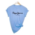 thumbnail image 1 of Nuevo estilo de pareja de algodón puro, camiseta estampada a la moda, ropa holgada de manga corta para mujer, 1 of 1