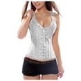 thumbnail image 1 of Shapers Women Side Zipper Lace Up Tummy Slimming Control Underbust Shaper Shapewear Underwear Corset S, 1 of 6