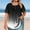 Black, variant on Summer Shirts for Women Short Sleeve Plus Size Tops Button Crewneck Casual Pullover Gradient Blouses Wine 4XL