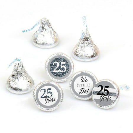 - We Still Do - 25th Anniversary - Round Candy Stickers - Labels Fit Hershey's Kisses (1 sheet of 108)