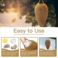 thumbnail image 5 of Simulated Wasp Honeycomb Net Bag for Outdoor Wasp Control, Natural Cotton Rope Hand-Woven Decorative Hanging Nest, Durable Weatherproof Garden Patio Farm Orchard Pest Repellent, 5 of 6