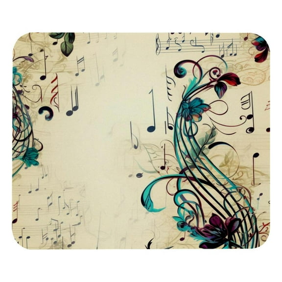 Music Note Mouse Pad for Wireless Mouse Home Office Desk Laptop with Rubber Base