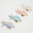 thumbnail image 3 of Fashion Cute Shell Pearl Starfish Side Fringe Bang Hair Clip Hairpin Accessories, 3 of 14