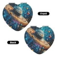 thumbnail image 2 of Picia Colorful Planet Universe for Compact Vanity Mirror , Travel Makeup Mirror , Portable Magnifying Cosmetic Mirror for Daily, Work, Business-Heart Shape, 2 of 9