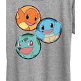 thumbnail image 3 of Pokémon - Squirtle Bulbasaur Charmander Group - Women's Short Sleeve Graphic T-Shirt, 3 of 5
