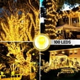 thumbnail image 2 of Luces Navideña Solar 12 Metros 100 Led Decorativa Exterior 8 Modos Blanco Calido, 2 of 6
