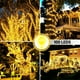 thumbnail image 2 of Luces Navideña Solar 12 Metros 100 Led Decorativa Exterior 8 Modos Blanco Calido, 2 of 6