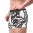 thumbnail image 2 of Susaid Skeleton Book Lover Print Men's Mesh Boxer Briefs Cooling Breathable Sports Underwear Wide Waistband Boxer Briefs W/Fly-Small, 2 of 5