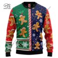 thumbnail image 3 of Sudadera unisex informal de invierno con estampado 3D de árbol de Navidad, Papá Noel, tatuaje, gato, animal, ciervo, oso, fea, M7, 3 of 5