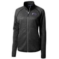 thumbnail image 2 of Women's Cutter & Buck Heather Charcoal Stephen F Austin Lumberjacks Mainsail Sweater-Knit Full-Zip Jacket, 2 of 3