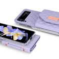 thumbnail image 4 of for Samsung Galaxy Z Flip 3 Crossbody Wallet Case, With Kickstand,Stylish Purse Flip PU Leather Handbag Case with Card Slots and Detachable Shoulder Strap for Samsung Galaxy Z Flip 3,Purple, 4 of 10