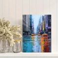thumbnail image 2 of New York City Yellow Cab Textured Oil Painting Canvas Print Wall Art for Living Room Office, 2 of 8