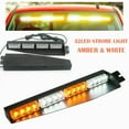 thumbnail image 5 of LE-JX 18" Traffic Advisor Amber/White 32 LED Interior Dash Windshield Emergency Visor Strobe Light Bar 2PCS, 5 of 9