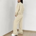 thumbnail image 4 of Gamivast Two Piece Athletic Sets for Women Full Zip Sweatshirt Top High Waisted Straight Leg Pants Set Casual Workout Lounge Outfits Fall Clothes, 4 of 6