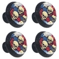 thumbnail image 2 of 4 Pcs Skull Knobs for Kitchen Cabinet Cupboard Dresser Bookcase Drawer Pulls Handles Round Home Decor, 2 of 8