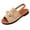 Summer Shoes # Beige, variant on Women Summer Wedge Sandals Open Toe Single Strap Metal Buckle Woven Edge Casual Dress Shoes Soft Insole Non-Slip Everyday Beach Vacation Walking Outdoor Elegant Style