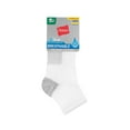 thumbnail image 4 of Hanes X-Temp Women's Ankle Socks, Extended Sizes, 6-Pairs White Basic 8-12, 4 of 5