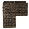 thumbnail image 4 of Casafield Stair Basket with Handles, Espresso Dark Brown - Woven Water Hyacinth Staircase Step Organizer Bin, 4 of 7