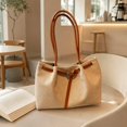 thumbnail image 1 of Bolso tote clásico para mujer, ideal como regalo, para ir de compras, al libre, en , en la o en el trabajo. Mango marrón, 1 of 8