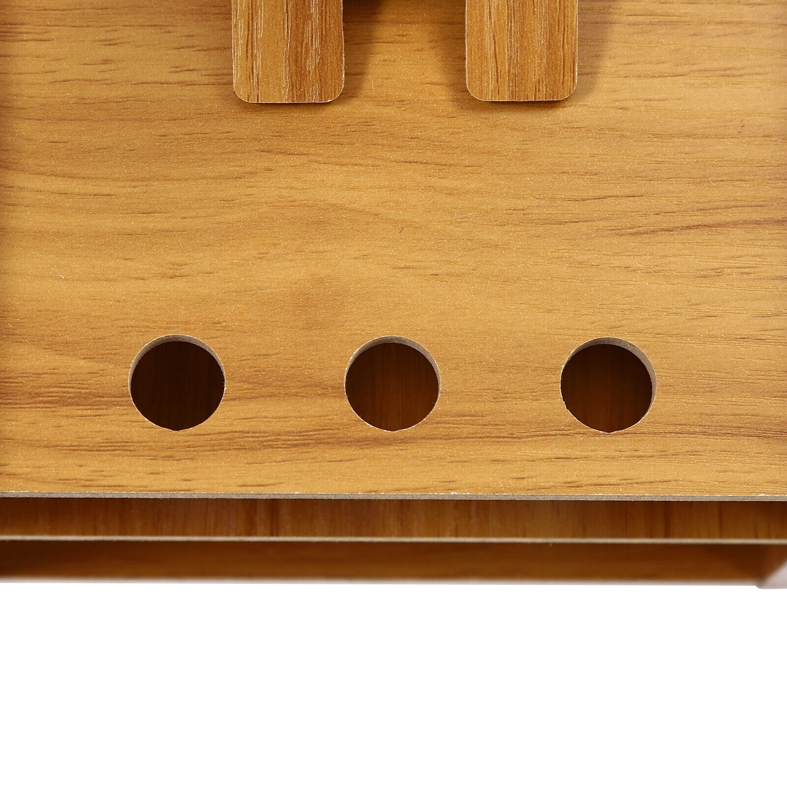 Wood Square Desk Organizer with Drawers  Desktop Storage With Lock, Pen Holder
