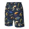 thumbnail image 2 of Yiaed Undersea Animals Print Men's Swim Trunks with Lining Quick Dry Sports Shorts Beach Shorts Boardshorts-Large, 2 of 5