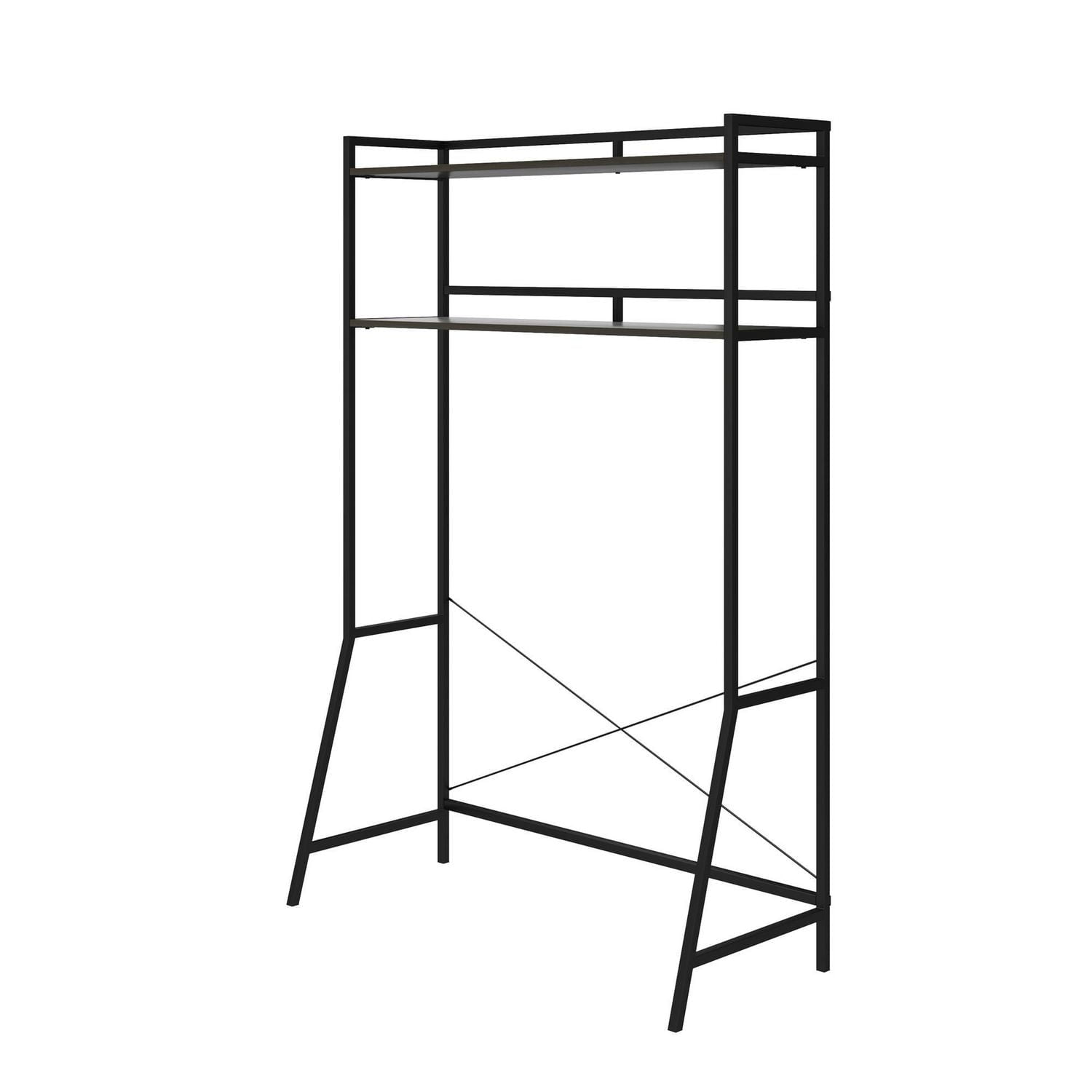 Novogratz Beverly Over-The-Bed Storage for Twin & XL Twin Beds, Walnut/Black