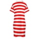 thumbnail image 5 of Vestido de fiesta de noche con bolsillos sueltos y estampado minimalista moderno de rayas blancas y rojas brillantes, 5 of 7