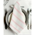 thumbnail image 2 of Cloth Napkins Minimalist Pink Stripe on Beige Washable Soft Kitchen Dinner Napkin Set of 6,Modern Pinstripes Line Art Reusable Cocktail Napkins for Wedding Holiday Party Event,20x20In, 2 of 7