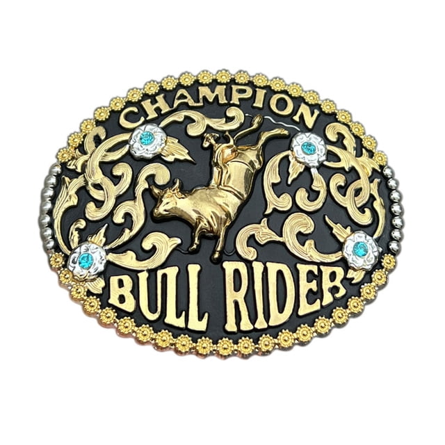 Cinturón con hebilla Champion Bull Rider para hombre, estilo vaquero