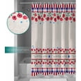 thumbnail image 6 of Fourth of July Independence Day Shower Curtain, Vintage Flowers Plaid Shower Curtain Set with Hooks, Summer Waterproof Fabric Shower Curtains for Bathroom Decor, 72x72 Inch Bath Curtain, 6 of 6