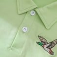 thumbnail image 7 of Toddler Boy Outfits 2 Piece Cartoon Print Turn Down Collar Short Sleeve Polo Shirt And Shorts for Casual Wear Baby Boys' Clothing Sets Green 6-12 Months, 7 of 7