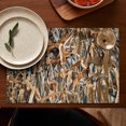 thumbnail image 4 of Reed Camo Dry Plants Pattern Summer Placemats Table Placemats Set Of 6-Linen Kitchen Washable Placemats Table Mats 11.8"x17.7" Non-Slip Heat Resistant, 4 of 5