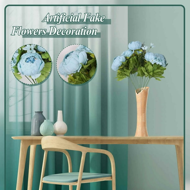 Xihbxyly Flores de Peonía Artificiales, Ramo de Peonía de Seda, Decoración de Boda Vintage, Decoración de Mesa para El Hogar, Decoración para Fiestas y Eventos, Arreglo Floral Diy, 20,87'' de Largo,