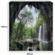 thumbnail image 2 of Juego de 4 cortinas de ducha impermeables con diseño de bosque y cascada en 3D, de poliéster, con paisaje natural, para baño, tapa de inodoro, decoración de baño + 12 ganchos, 72 x 72 pulgadas,, 2 of 7