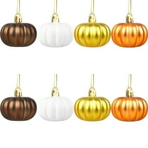 KUAZOU 8 Pcs Fall Pumpkin Hanging Ornament Thanksgiving Tree Decorations Mini Pumpkin Ball Decorations Farmhouse Fall Ornaments for Small Tree for Autumn Thanksgiving Halloween Christmas